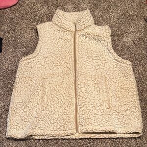 Cream Sherpa Fleece Vest Arizona